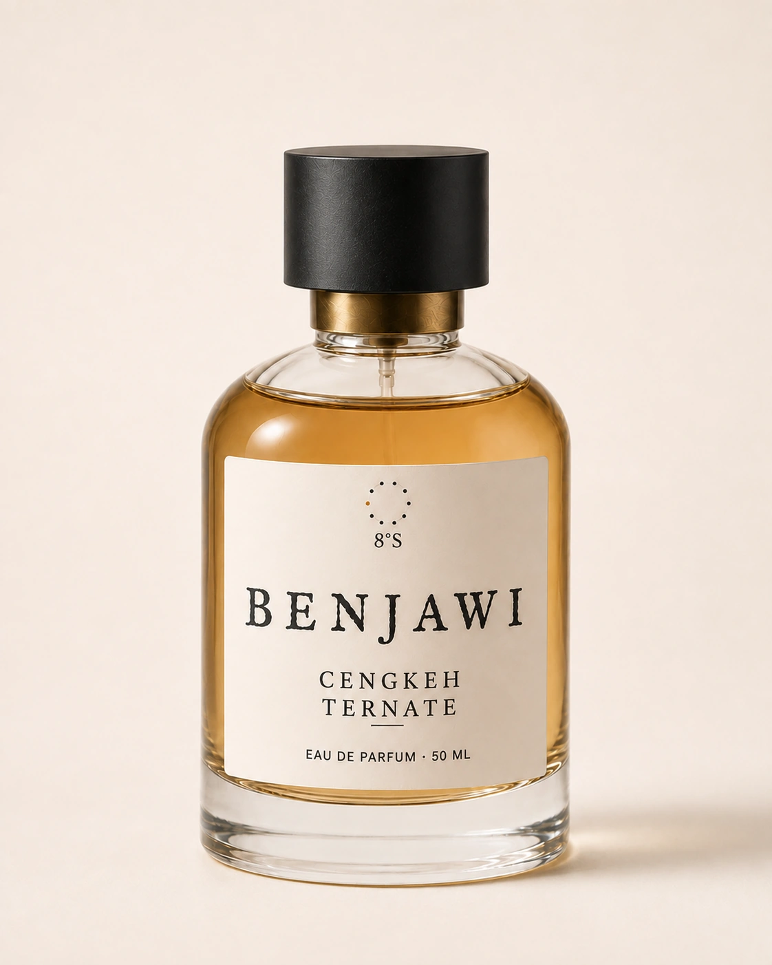 Benjawi Cengkeh Ternate eau de parfum bottle on a pale background
